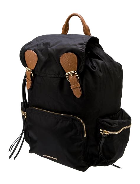 burberry leather trimmed nylon rucksack|burberry black leather backpack.